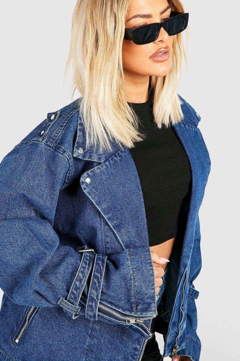 Veste en best sale jean biker